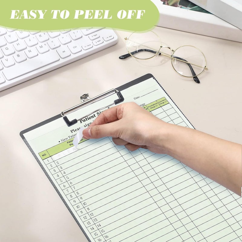 Resholder 250 Pack Patient Sign in Sheets Hipaa Compliant Patient Sign in Label Forms Peel Off Adhesive Labels Carbonless 3 Part Forms for Privacy in Doctor Medical Clinic Dental Office (Green) - Image 3